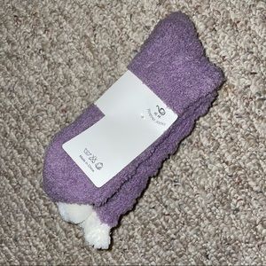 Never Worn Purple Fuzzy Socks